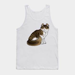 Cat - American Curl - Tabby and White Tank Top